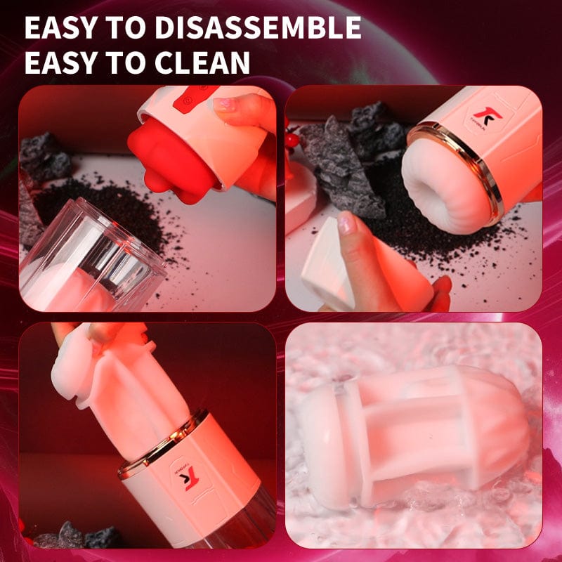 3 In 1 Detachable Fully Automatic Tongue Licking Suction Vibration Male Stroker - Lurevibe