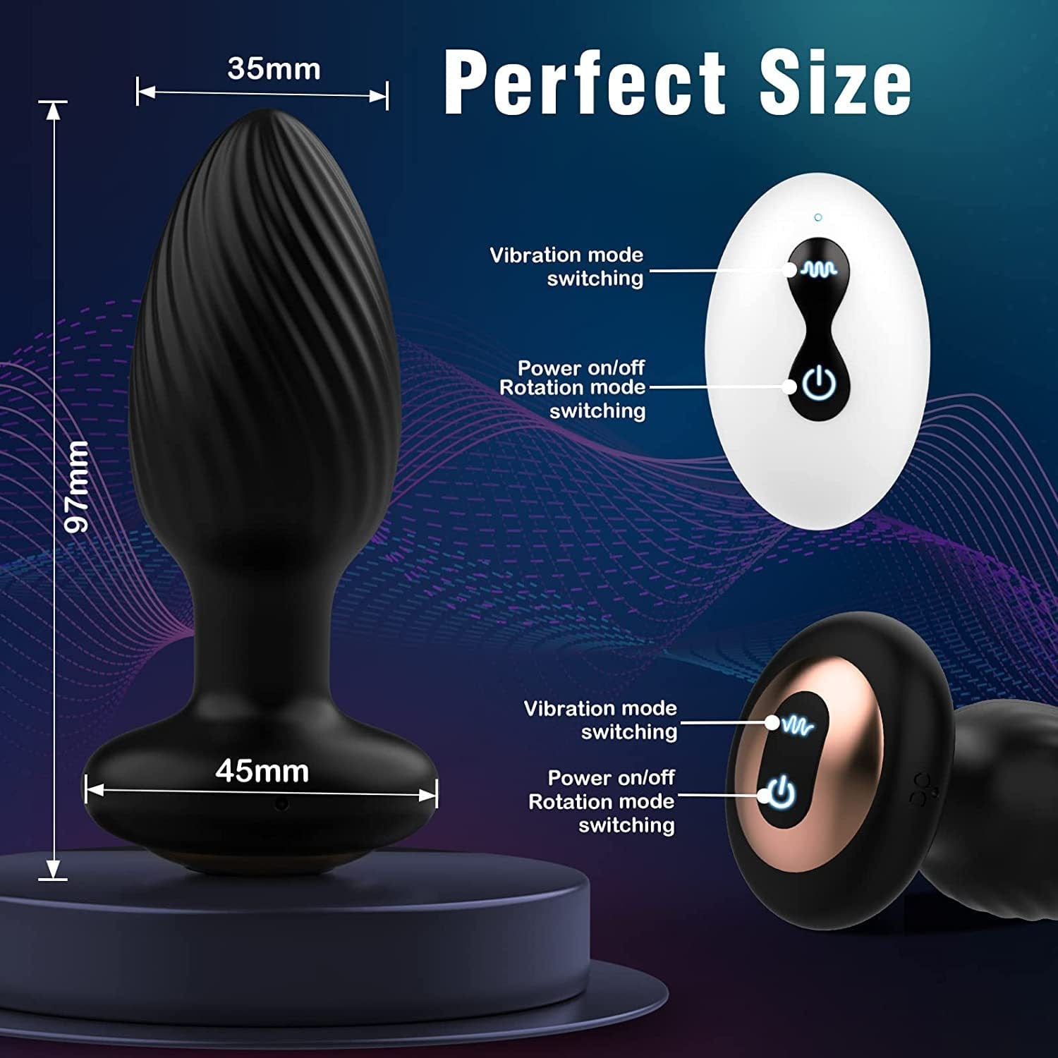Noah - Wireless Remote Control Rotating & Vibrating Male Prostate Massager - Lurevibe