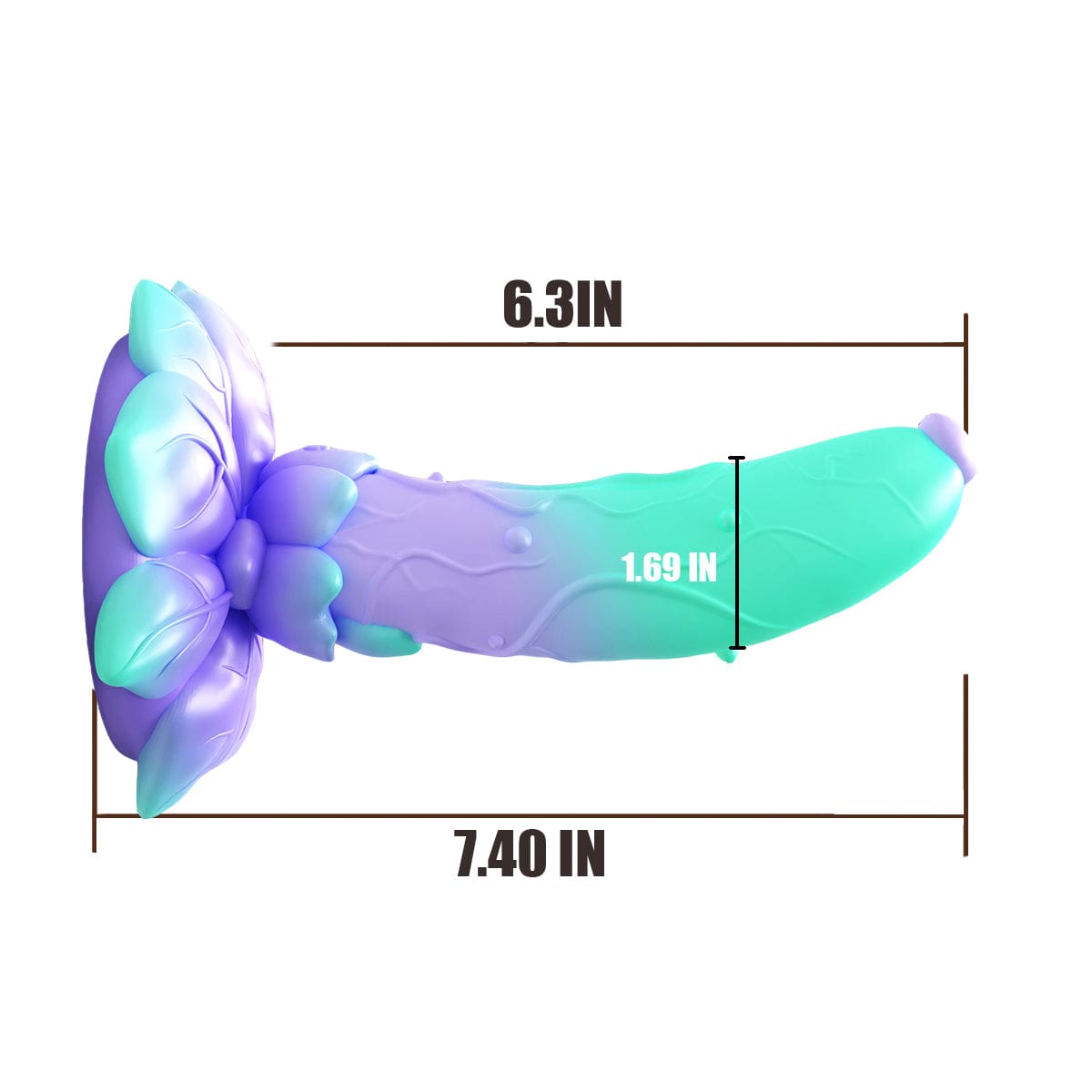 AIMITEX Rose Silicone Dildo Anal Plug Alien Cute Penis - Lurevibe