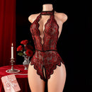 Open-End Lace-Free One-Piece Tights