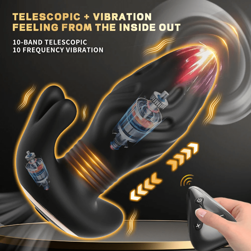 Male Prostate Massager Telescopic Vibration Anal Masturbator Anal Plug - Lurevibe