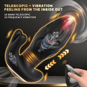 Male Prostate Massager Telescopic Vibration Anal Masturbator Anal Plug - Lurevibe