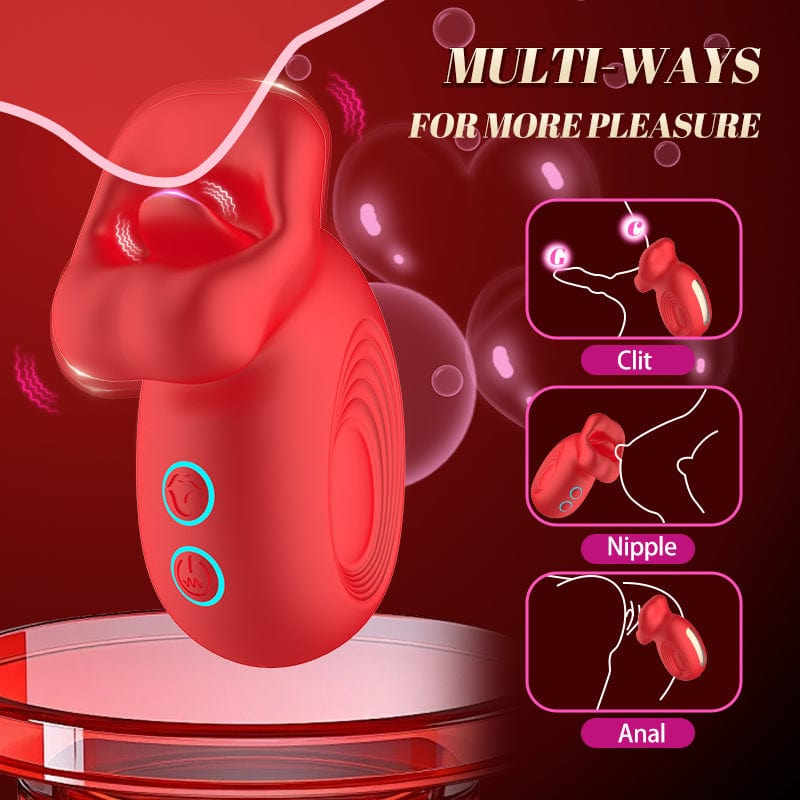 Rose Muncher Mouth Biting Tongue Licker Clitoral Stimulation Vibrator - Lurevibe