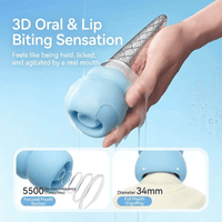 KISSTOY Sweet Kiss Ice Cream Dual-Zone Clitoral Suction & Nibbling Massager