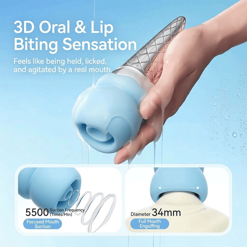 KISSTOY Sweet Kiss Ice Cream Dual-Zone Clitoral Suction & Nibbling Massager