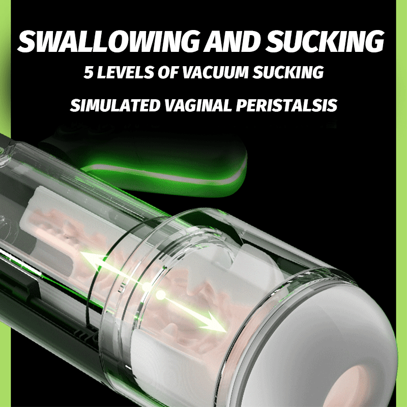 Handle - Controlled Male Masturbation Cup 9 - frequency telescopic movement Sucking Vibration - Lurevibe