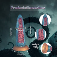 Ocean Blue Octopus Tentacle Silicone Anal Dilator Fantasy Dildo - Lurevibe