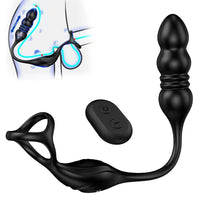 Anal Plug Vibrating Penis Ring Anal Beads Prostate Massager Vibrator Anal Toys - Lurevibe