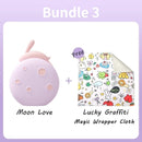 Moon Love Rabbit 2 in 1 Suction Egg Clitoral G Spot Vibrator Set - Lurevibe