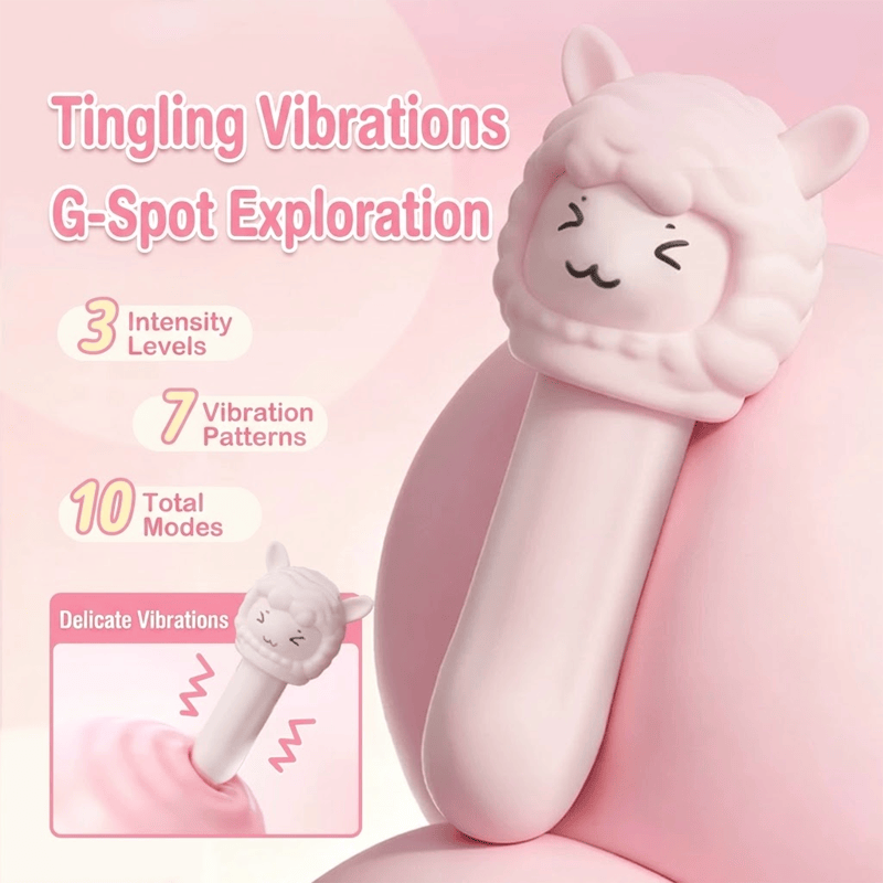 LOVETIDE XiMieMie Cute Alpaca Dual-Play Clitoral Suction & Vibrating Wand Set - Lurevibe