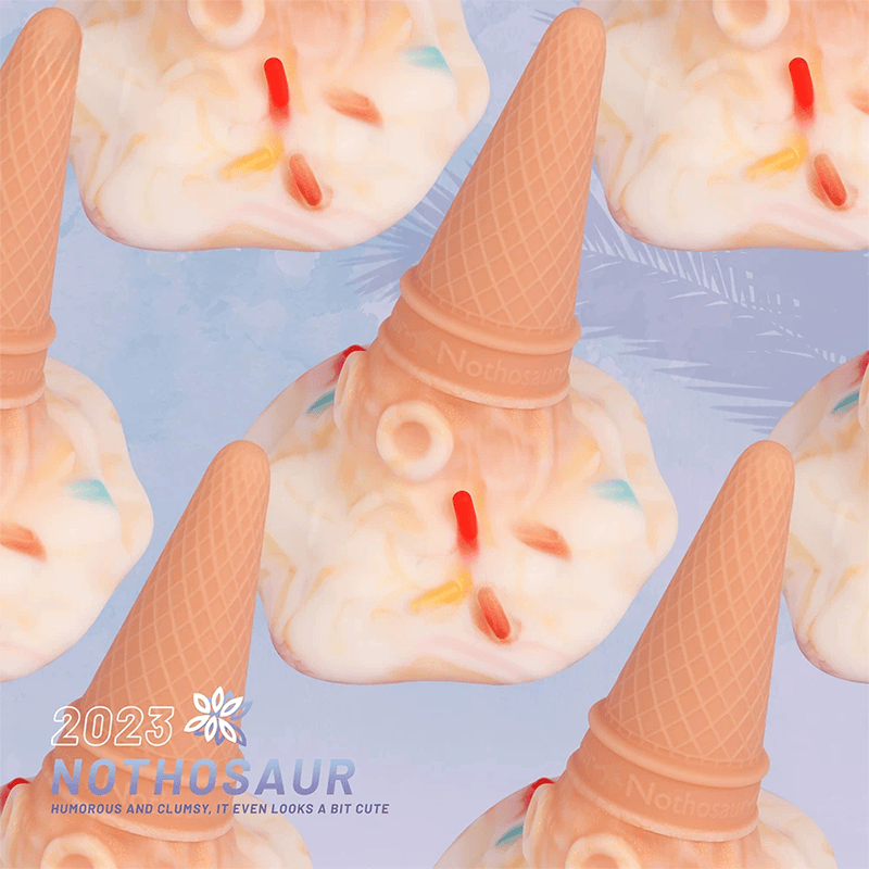 "Melted" Ice Cream Waffle Cone Fantasy Anal Dildo & Plug - Lurevibe