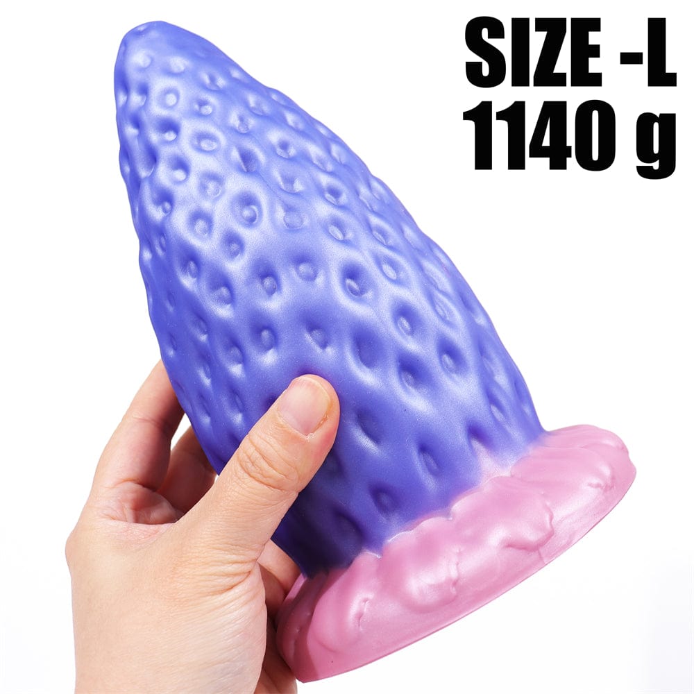 AIMITEX Super Large Strawberry Silicone Butt Plug Anal Sex Toy - Lurevibe