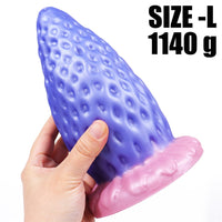AIMITEX Super Large Strawberry Silicone Butt Plug Anal Sex Toy - Lurevibe