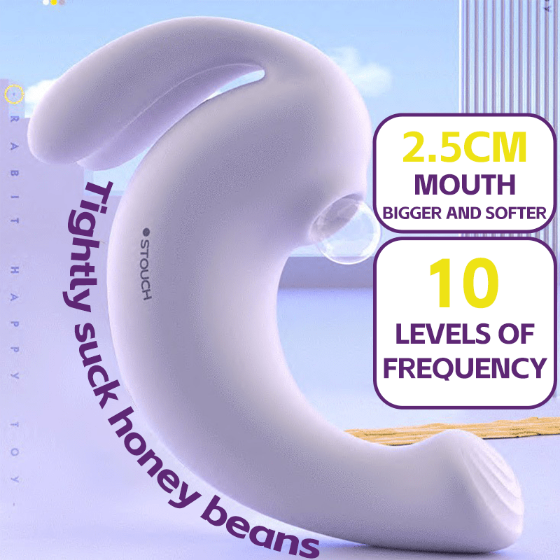 Stouch Sucking G-spot Vibrator With Rabbit Ears - Lurevibe