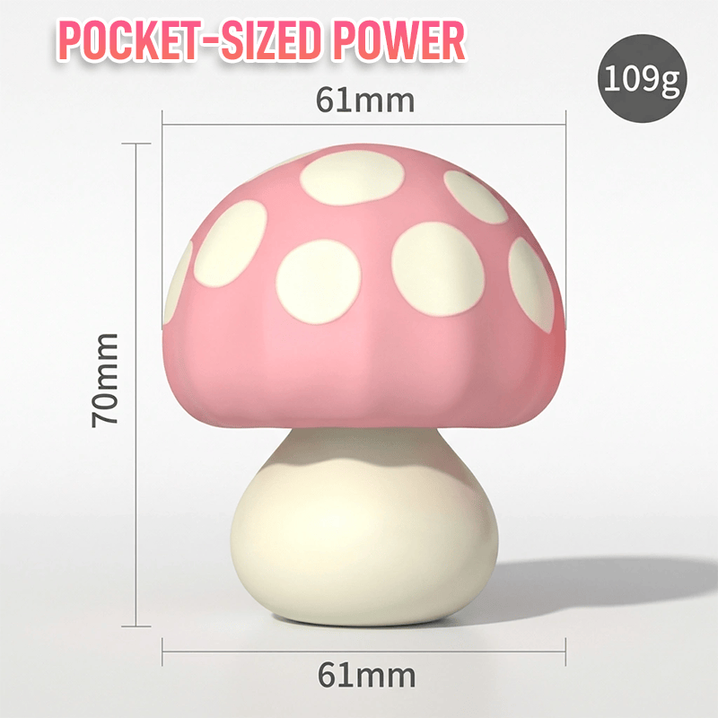 Mushroom Pocket Palm-Sized Ergonomic Silicone Vibrator