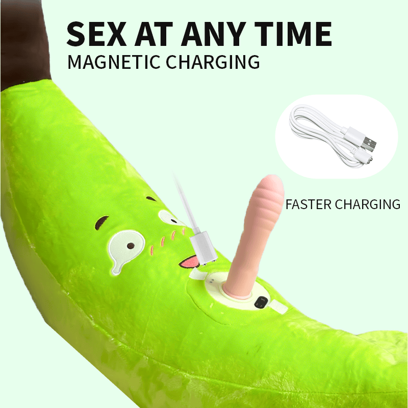 Pumpkin-shaped Pillow Style Thrusting Dildo Sex Machine Vibrator - Lurevibe