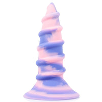 AIMITEX Gold Silicone Screw Super Thick Penis Butt Plug Anal Sex Toy - Lurevibe