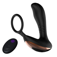 Vibrating Prostate Massager Anal Vibrator with Cock Ring & Remote - Lurevibe