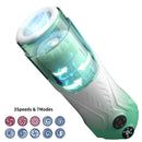 Green Star Rotating Telescopic Vibration Male Masturbator - Lurevibe
