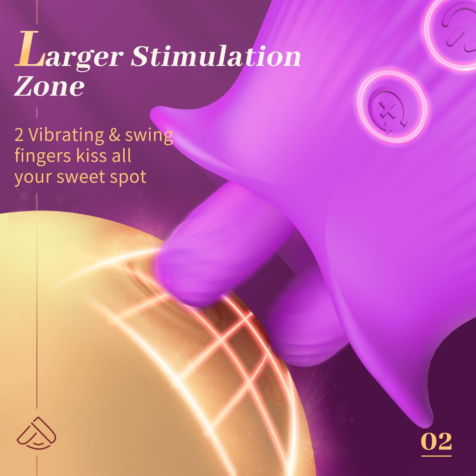 Lurevibe - Rose Romeo - 3in1 Rose Sex Toy with 2 Suction Cups, Adult Toys Female Clitoral Nipple Vibrators with 10 Licking Sucking Vibrating - Lurevibe
