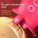 Lurevibe - Rose Romeo - 3in1 Rose Sex Toy with 2 Suction Cups, Adult Toys Female Clitoral Nipple Vibrators with 10 Licking Sucking Vibrating - Lurevibe