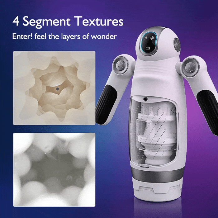 Bella Bot Robot Telescopic Vibrating Male Penis Stroker - Lurevibe