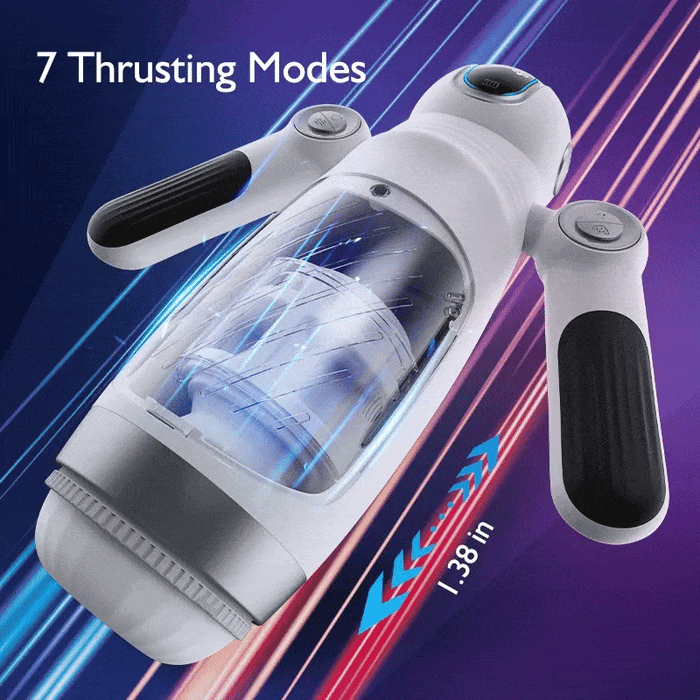 Bella Bot Robot Telescopic Vibrating Male Penis Stroker - Lurevibe
