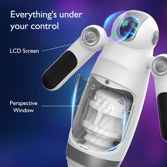 Bella Bot Robot Telescopic Vibrating Male Penis Stroker - Lurevibe