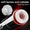 Lurevibe  - PowerKing Ultra-Technical Hands-free 7 Telescopic Rotation Modes Male Masturbator Cup - Lurevibe