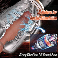 Lurevibe -  Veronica 4.0 Sucking & Vibrating Transparent Male Masturbation Cup - Lurevibe