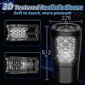 Lurevibe - Strong stimulation Innovative Motors Telescoping LCD Display Masturbator - Lurevibe