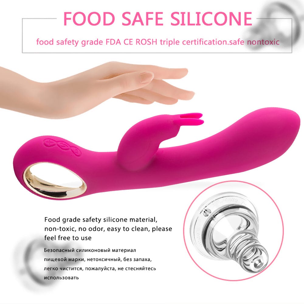 Lurevibe - Rabbit Vibrator 42 ℃ Heating Stick Masturbation Waterproof Multi-frequency Vibration - Lurevibe