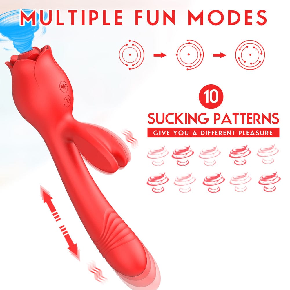 Lurevibe - Rose Vibrator G Spot Clitoral Stimulator - Lurevibe