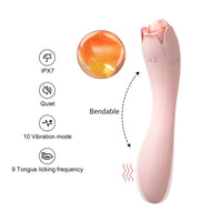 Lurevibe - Rose Tongue Licking Vibrator - Lurevibe