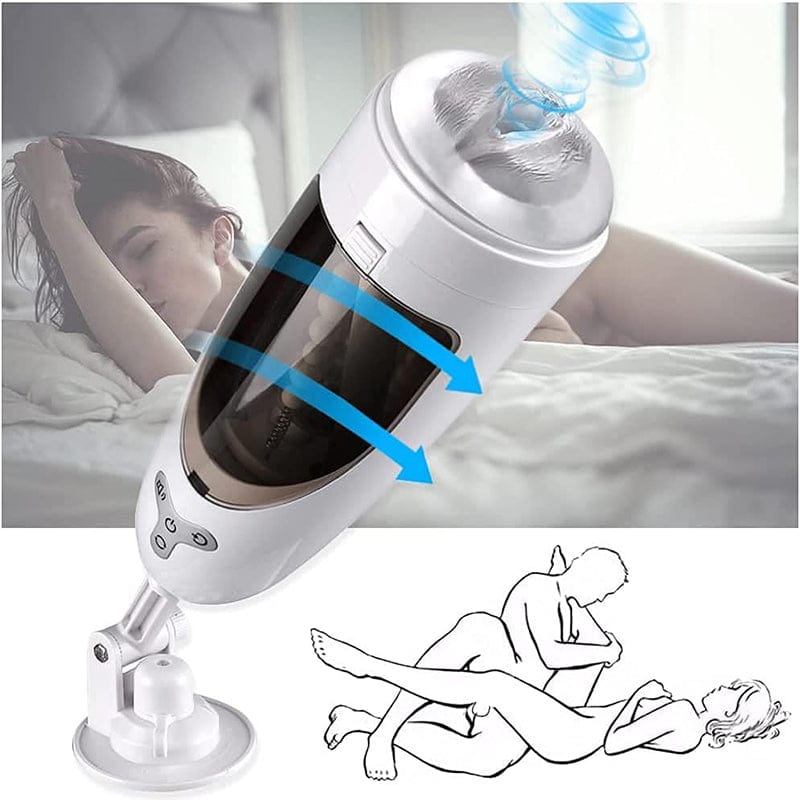 Lurevibe - 5-Frequency Suction 10-Frequency Rotation Male Masturbator - Lurevibe