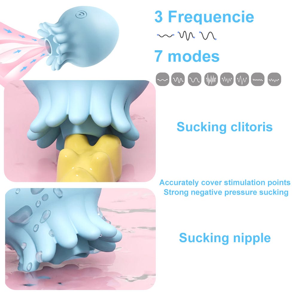 Lurevibe - Jellyfish 10 Frequency Sucking Vibrator For Adult Sex Toys - Lurevibe