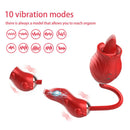 Lurevibe - New Rose Double Head Tongue Licking Vibration Jump Egg For Women - Lurevibe