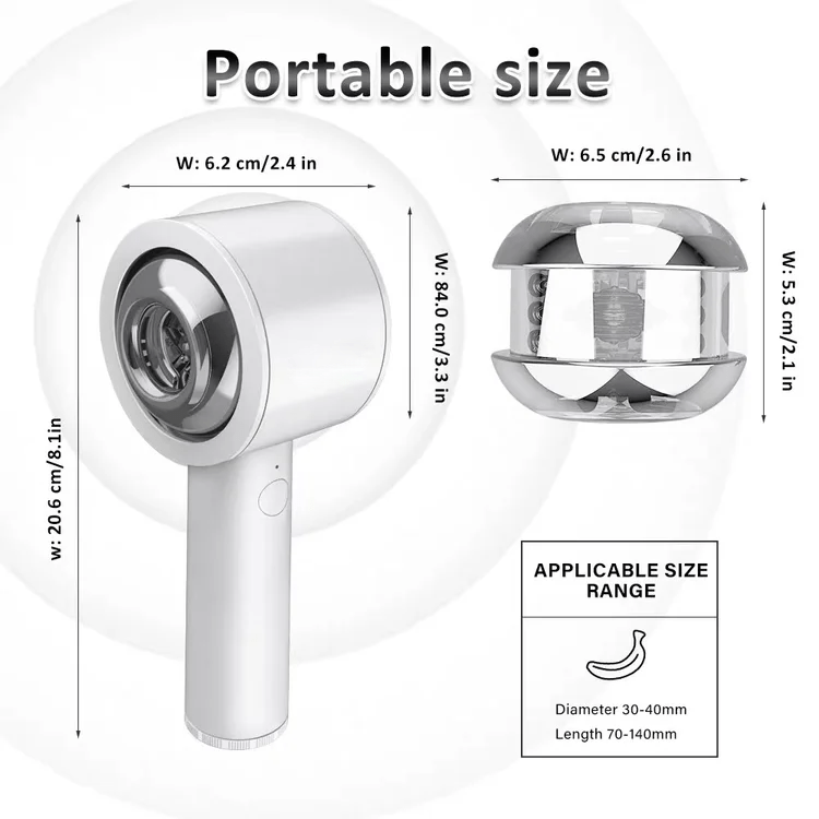 Lurevibe Truly - Intelligent 6 Frequency Telescopic Handheld Male Masturbator - Lurevibe