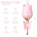 Lurevibe - 10-Frequency Vibration Tongue Licking Rose Vibrator - Lurevibe