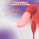 Lurevibe - Mia 2-in-1 Upgraded Tongue-licking Rose Toy With Licking Bullet Vibrator - Lurevibe