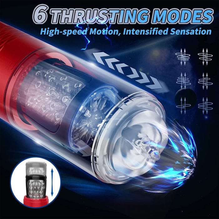Lurevibe - Strong stimulation Innovative Motors Telescoping LCD Display Masturbator - Lurevibe