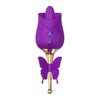 Lurevibe - 10-Frequency Vibration Tongue Licking Rose Vibrator - Lurevibe