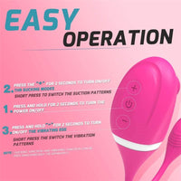 Lurevibe - Sucking and Vibration Mini Bullet Egg - Lurevibe