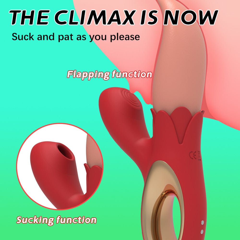 Lurevibe - Multiple Frequency Conversion Sucking / Tapping Rose Tongue-licking Vibrator - Lurevibe