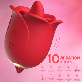 Lurevibe -Rose Toys Nipples Clitorals Stimulator With Tongue For Women - Lurevibe