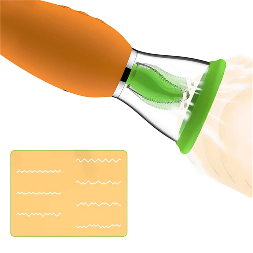 Lurevibe - Carrot Vibrator Female Masturbator Vibration Av Automatic Heating Sucking Tongue Licker Pluggable - Lurevibe