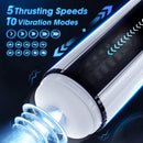 Lurevibe - Fantasy Aircraft Cup Men's Fully Automatic Telescopic Warming Pronunciation Electric Masturator - Lurevibe