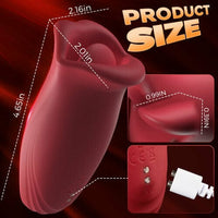 Lurevibe - Rose Kiss 10 Biting & 10 Vibrating Modes Stimulate Nipple Clitoral Women Vibrator - Lurevibe