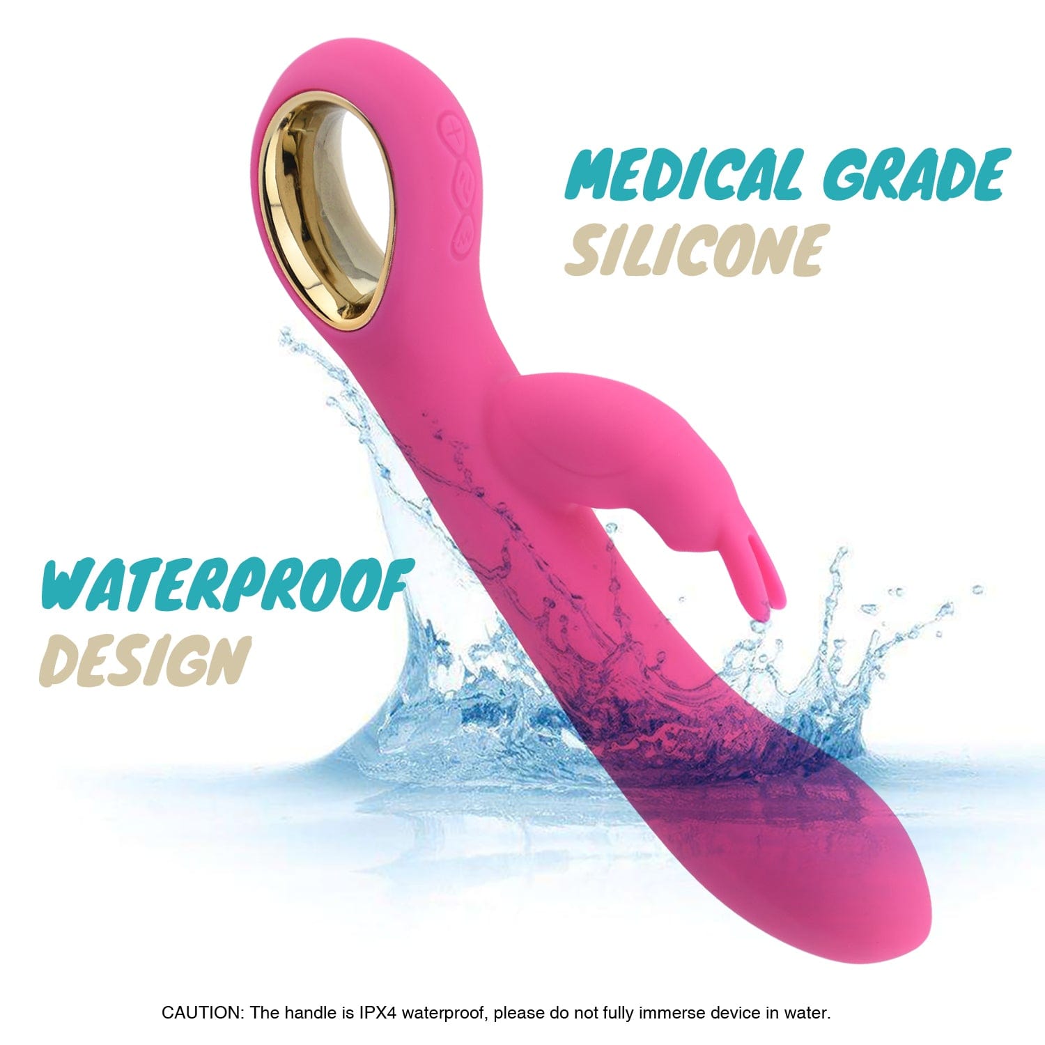 Lurevibe - Rabbit Vibrator 42 ℃ Heating Stick Masturbation Waterproof Multi-frequency Vibration - Lurevibe