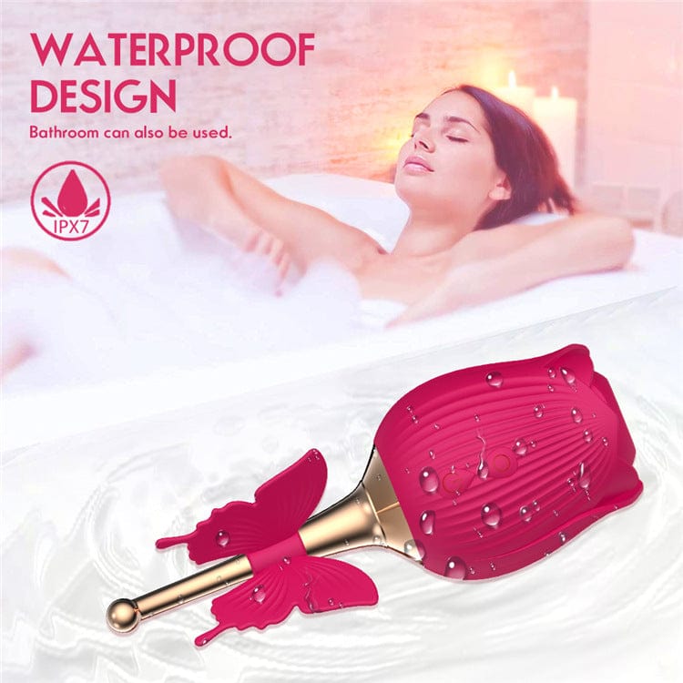 Lurevibe - Rose Shape Vaginal Vibrator Stimulation G-spot Sex Toys For Women - Lurevibe